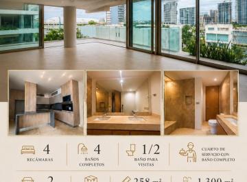 Departamento · 258m² · 4 Recámaras · 2 Estacionamientos · Departamento en Renta Puerto Cancun