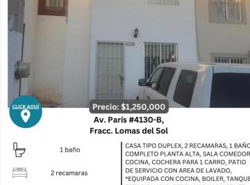 Casa · 55m² · 2 Recámaras · 1 Estacionamiento · Casa en Fraccionamiento Lomas del Sol