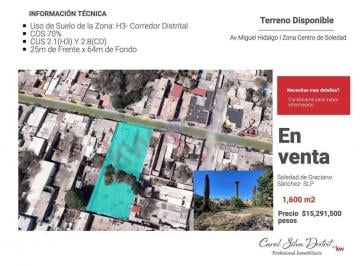 N/A · Venta de Terreno en Slp Sobre Calle Principal Ideal Para Desarrollar