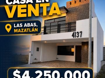 Casa en condominio de 3 habitaciones, Mazatlán · Casa Nueva en Venta en Mazatlan, Sinaloa (Las Abas Residencial)