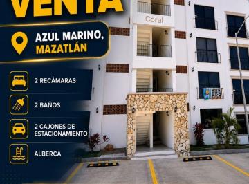 Departamento de 2 habitaciones, Mazatlán · Departamento Amueblado en Venta en Mazatlan, Sinaloa (Azul Marino Condos)
