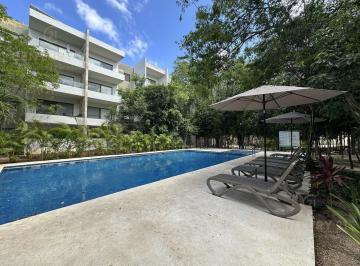 Departamento · 118m² · 2 Recámaras · 1 Estacionamiento · Departamento en Renta Amueblado Selvanova Coto 8 con Paneles Solares Playa del Carmen P4597