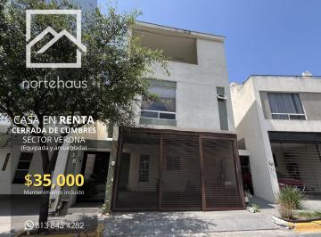 Casa en condominio de 3 habitaciones, Monterrey · Casa en Renta en Cerrada de Cumbres – Sector Verona (Amueblada)