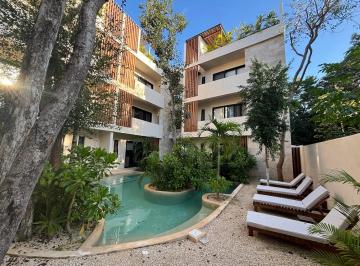 Departamento de 1 habitación, Tulum · Increíble Estudio Penthouse Amueblado, con Alberca Privada y Terraza Asoleadero en Paradisiaco Tulum