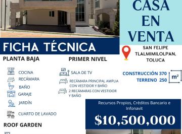 Casa en condominio de 5 habitaciones, Toluca · Casa en Venta en San Felipe Tlalmimilolpan, Toluca