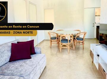 Departamento · 2 Recámaras · 1 Estacionamiento · Departamento de 2rec en Renta, Sacbe Cancún, Zona Norte