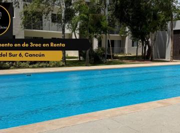 Departamento · 3 Recámaras · Departamento en Renta, Jardines del Sur, Cancún