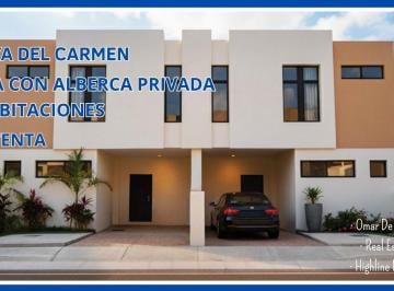 Casa · 122m² · 3 Recámaras · Oportunidad! Casa de 3 Recámaras con Terraza y Estacionamiento en Playa del Carmen. Amenidades.