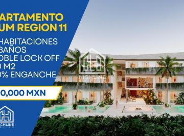 Departamento · 60m² · 2 Recámaras · 1 Estacionamiento · Departamento en Venta en Tulum, Dos Habitaciones Lock Off, Renta Vacacional, Region 11, Plusvalia