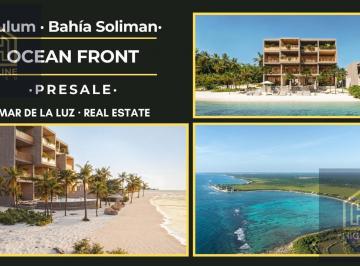 PREMIUM · Departamento Frente Al Mar. 2 Recámaras. Tulum, Bahía Soliman. Lujo y Exclusividad. Preventa.