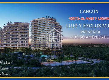 Departamento · 126m² · 2 Recámaras · 1 Estacionamiento · Departamento 2 Recámaras y Estudio en Cancún. Jacuzzi, Cine, Piano Bar, Spa, Alberca, Rooftop, Gym.