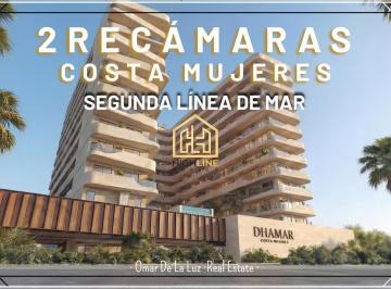 Departamento · 96m² · 2 Recámaras · 1 Estacionamiento · Lanzamiento! Departamento 2 Recámaras en Costa Mujeres, La Nueva Zona Hotelera de Cancún.