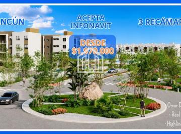 Departamento · 80m² · 3 Recámaras · 1 Estacionamiento · Precio de Lanzamiento. Departamento de 3 Recámaras, Entrega Inmediata. Cancún, Zona Sur.