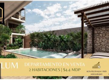 Departamento · 102m² · 2 Recámaras · 1 Estacionamiento · Departamento en Tulum | 2 Habitaciones | Lujo y Bienestar