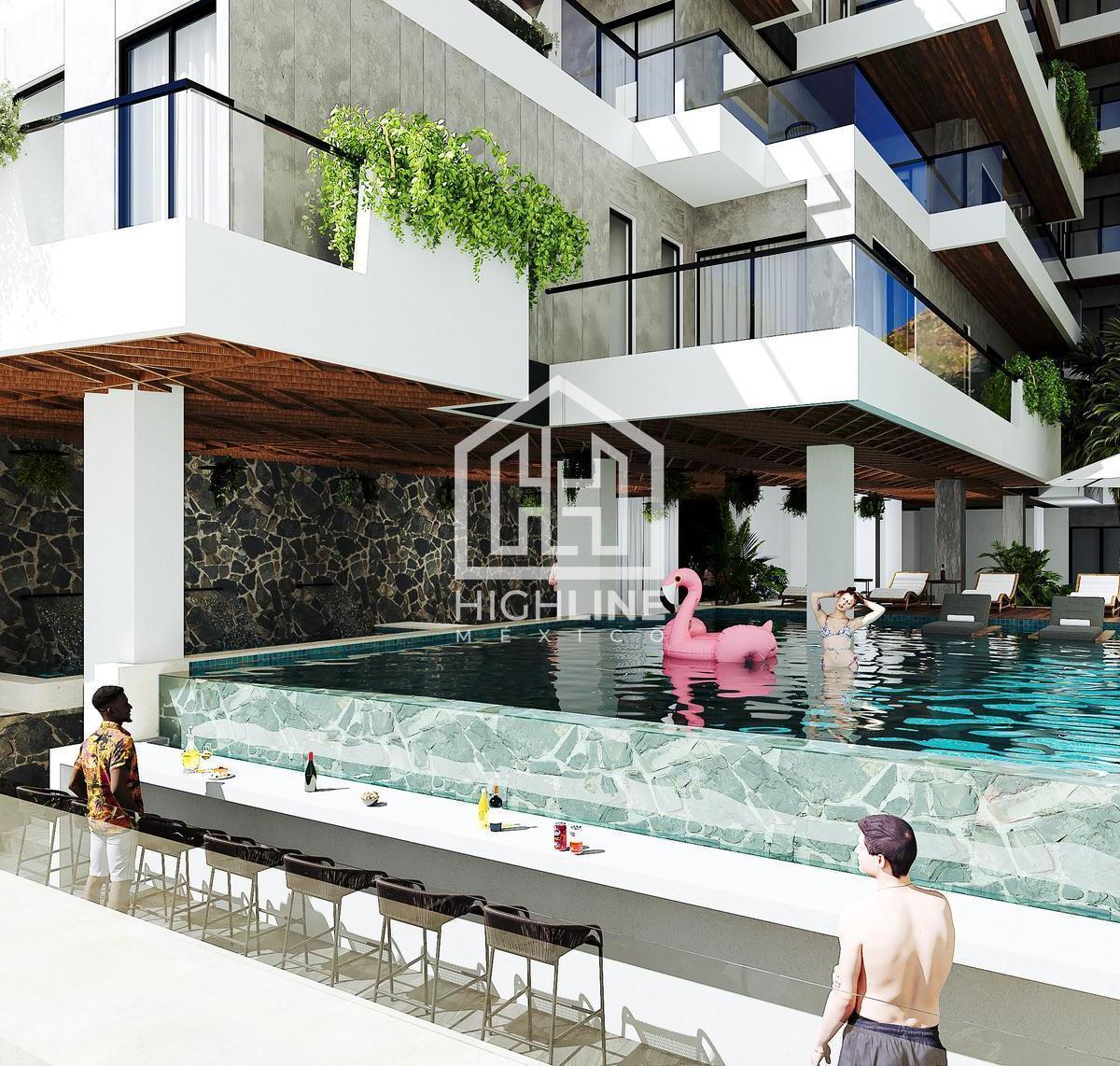 Apartment for Sale in Cancun, 1 Bedroom with Swimming Pool and Splash Pad