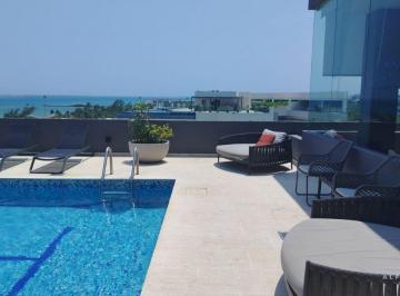 Departamento de 1 habitación, Solidaridad · Departamento Amueblado a Una Cuadra de La Playa | Rooftop con Vista Al Mar