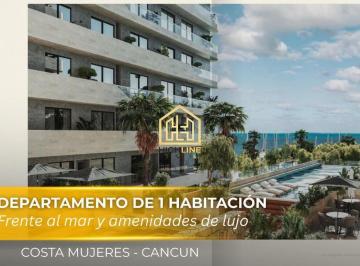 Departamento · 47m² · 1 Recámara · 1 Estacionamiento · Lujoso Departamento de 1 Habitacion con Vistas Al Mar y Beach Club en Costa Mujeres Cancun