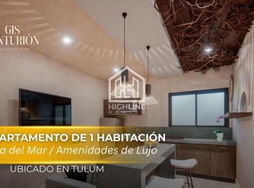 Departamento · 55m² · 1 Recámara · 1 Estacionamiento · Departamento de 1 Habitación en Venta en Tulum a Poca Distancia de La Playa | Alberca Privada