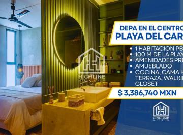 Departamento · 44m² · 1 Estacionamiento · Departamento, 1habitacion a La Venta, Playa del Carmen, 100 m de La Playa. Centro de La Ciudad