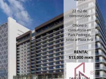 Oficina · 22m² · Renta Oficina Consultorio en Park Pedregal, Junto a Plaza Artz