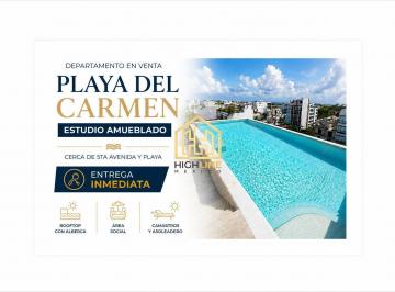 Departamento · 54m² · 1 Recámara · 1 Estacionamiento · Departamento en Venta Playa del Carmen Estudio Amueblado Cerca de 5ta Av y Playa