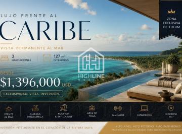 Departamento · 153m² · 3 Recámaras · Departamento 3 Habitaciones en Venta Frente Al Mar con Rooftop y Alberca Panorámica