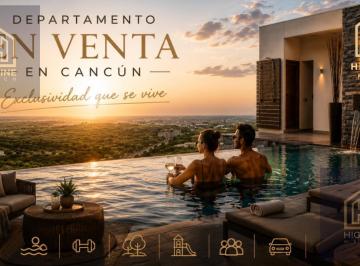 Departamento · 37m² · 1 Recámara · 1 Estacionamiento · Departamento en Cancún en Venta/vista Panorámica a La Zona Hotelera/gran Ubicación/ Jacuzzi/sauna