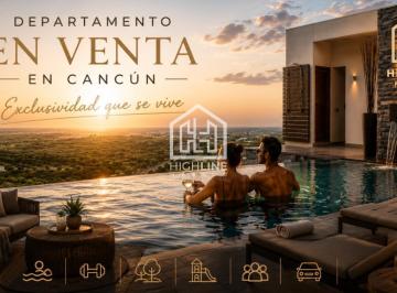 Departamento · 37m² · 1 Recámara · 1 Estacionamiento · Departamento en Cancún en Venta/vista Panorámica a La Zona Hotelera/gran Ubicación/ Jacuzzi/sauna