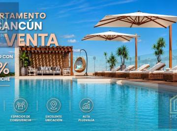Departamento · 91m² · 2 Recámaras · 1 Estacionamiento · Departamento en Venta en La Ciudad de Cancún/ 2 Habitaciones/ Alberca/