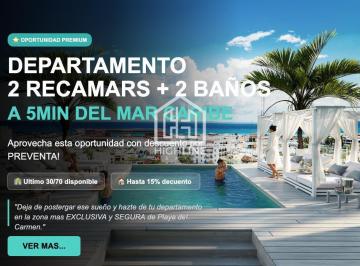 Departamento · 58m² · 2 Recámaras · 1 Estacionamiento · Departamento de 2 Recámaras | Playa del Carmen | Financiamiento Interno.