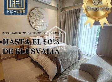 Departamento · 57m² · 1 Recámara · 2 Estacionamientos · Departamento Estudio en Venta Equipado en Cancun Zona Sur con Financiamiento Directo