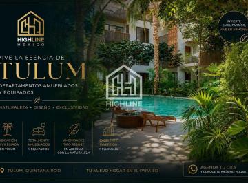 Departamento · 93m² · 2 Recámaras · 1 Estacionamiento · Departamento en Venta en Tulum Amuebado y Equipado de 2 Habitaciones con Alberca Exclusiva