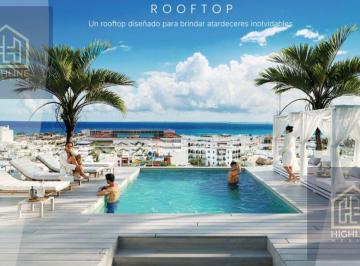 Departamento · 59m² · 2 Recámaras · 1 Estacionamiento · Departamento 2 Habitaciones en Venta en Playa del Carmen con Alberca Privada y Vistas Al Mar