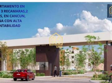 Departamento · 83m² · 3 Recámaras · 1 Estacionamiento · Departamento en Venta 3 Habitaciones, 2 Baños en Cancun Buena Zona