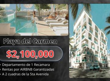 Departamento · 34m² · 1 Recámara · 1 Estacionamiento · Estudio Ubicado en Playa del Carmen a 3 Min del Mar