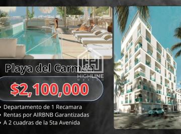 Departamento · 34m² · 1 Recámara · 1 Estacionamiento · Estudio Ubicado en Playa del Carmen a 3 Min del Mar