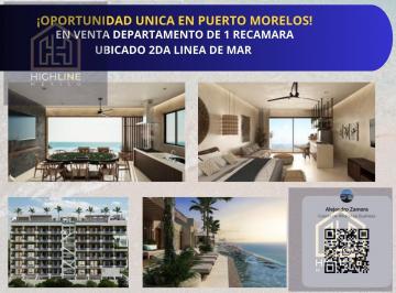 Departamento · 53m² · 1 Recámara · 1 Estacionamiento · Departamento en Venta Ubicado en Puerto Morelos con Vista Al Mar