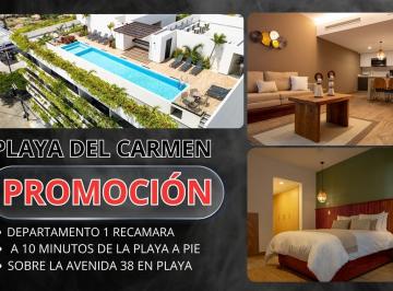 Departamento · 69m² · 1 Recámara · 1 Estacionamiento · Departamento en Venta Ubicado en Playa del Carmen a 5 Minutos del Mar