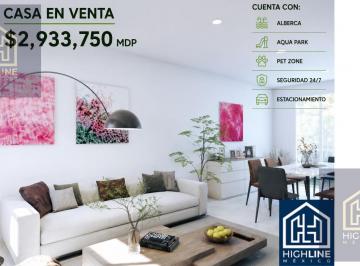 Casa · 115m² · 3 Recámaras · 1 Estacionamiento · Casa en Playa del Carmen 3 Recamaras 2.5 Baños, Alberca, Aquapark, Petzone, Seguridad 24/7.