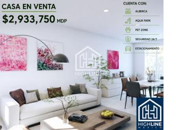 Casa · 115m² · 3 Recámaras · 1 Estacionamiento · Casa en Playa del Carmen 3 Recamaras 2.5 Baños, Alberca, Aquapark, Petzone, Seguridad 24/7.