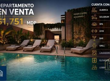 Departamento · 36m² · 1 Recámara · Departamento en Playa del Carmen en Venta de 1 Recamara 1 Baño Cocina Terraza Alberca Gym Spa