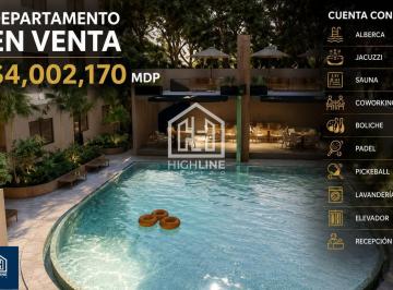 Departamento · 99m² · 2 Recámaras · 1 Estacionamiento · Departamento en Playa del Carmen en Venta 2 Recamaras 2.5 Baños Alberca Sauna Jacuzzi Lavanderia