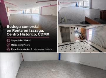Bodega comercial · 260m² · 3 Estacionamientos · Bodega Comercial en Renta en Izazaga, Centro Histórico, Ciudad de México