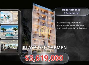 Departamento · 58m² · 2 Recámaras · 1 Estacionamiento · Departamento en Venta de 2 Recamaras Ubicado en Playa del Carmen con Vista Al Mar