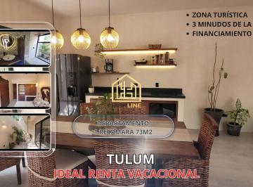 Departamento · 73m² · 1 Recámara · 1 Estacionamiento · Departamento en Venta Ubicado en Tulum a 3 Minutos del Mar