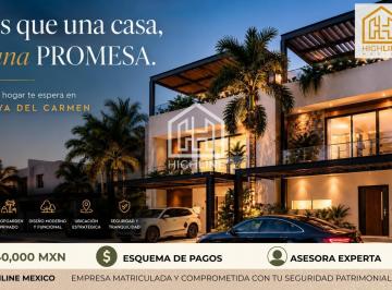 Casa · 165m² · 4 Recámaras · 2 Estacionamientos · Departamento 4 Habitaciones en Venta en Playa del Carmen con Roofgarden, Alberca y Balinesas