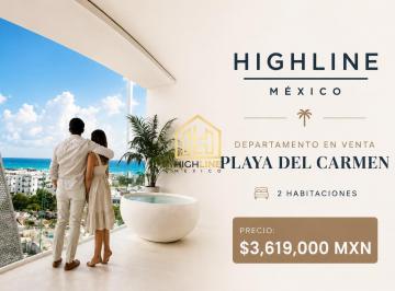 Departamento · 59m² · 2 Recámaras · Departamento 1 Habitación en Venta en Playa del Carmen a Minutos de La Playa y Quinta Av