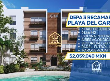 Departamento · 91m² · 3 Recámaras · 1 Estacionamiento · Departamento Economico en Venta Playa del Carmen, 3 Habitaciones, Condominio, Inversion, Infonavit.