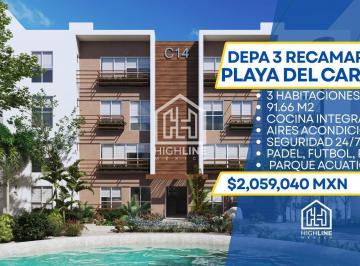 Departamento · 91m² · 3 Recámaras · 1 Estacionamiento · Departamento Economico en Venta Playa del Carmen, 3 Habitaciones, Condominio, Inversion, Infonavit.