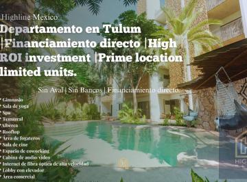 Departamento · 93m² · 2 Recámaras · 1 Estacionamiento · Departamento en Tulum con Alberca Privada Alto Potencial de Rentas — No Es Lifestyle, Es Cash Flow